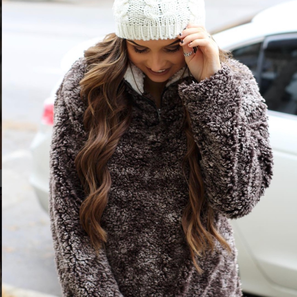 Quarter Zip Sherpa Jacket
